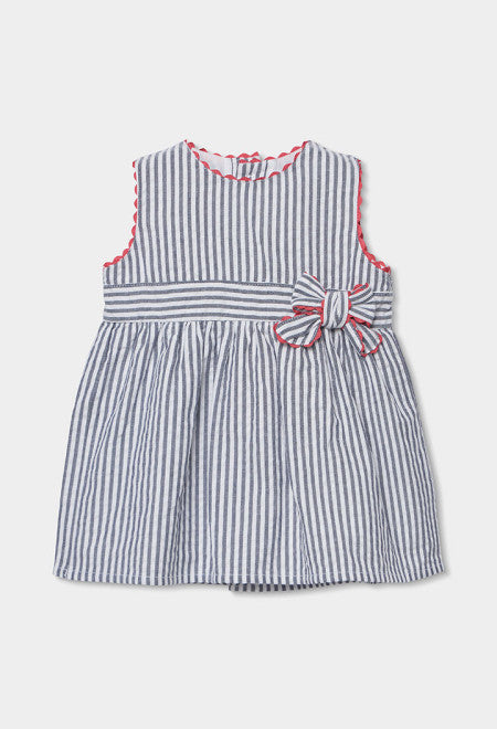 VESTIDO POPELÍN DE NIÑA RAYADO