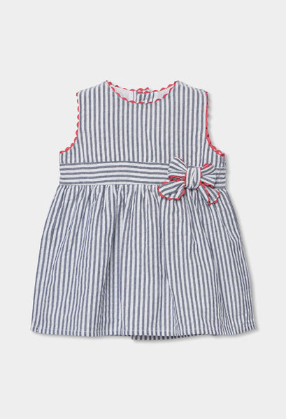 VESTIDO POPELÍN DE NIÑA RAYADO