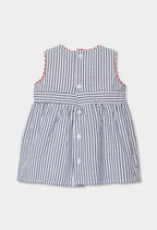 VESTIDO POPELÍN DE NIÑA RAYADO