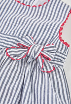VESTIDO POPELÍN DE NIÑA RAYADO