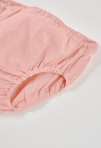 VESTIDO DE LINO DE BEBÉ ROSA