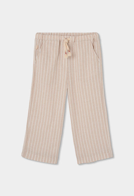 PANTALÓN DE LINO DE NIÑA LISTADO