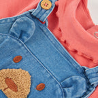 CONJUNTO DE PUNTO DE BEBÉ DE MANGA LARGA CHERRY