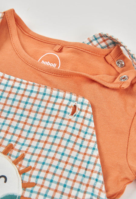 CONJUNTO DE PUNTO A CUADROS MULTICOLOR