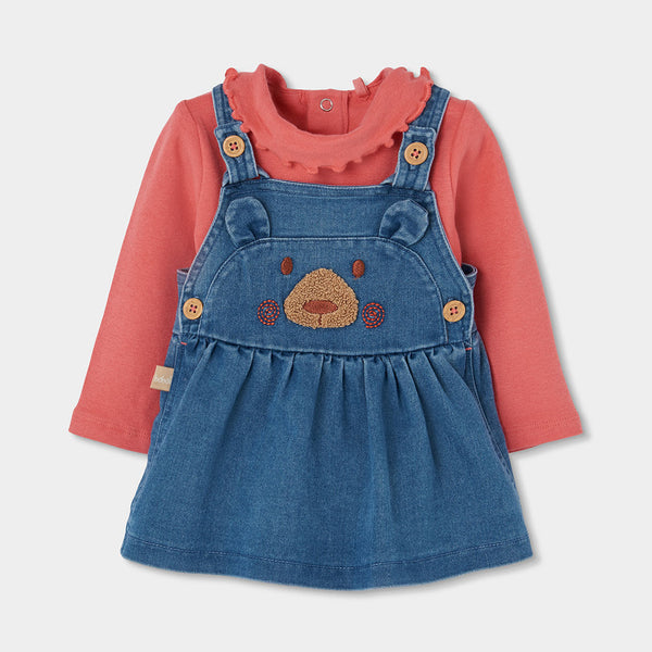 CONJUNTO DE PUNTO DE BEBÉ DE MANGA LARGA CHERRY
