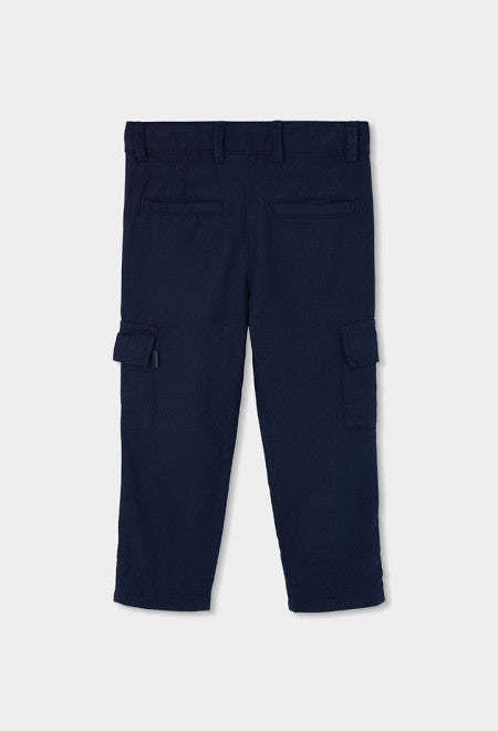 PANTALÓN DE LINO DE NIÑO AZUL MARINO