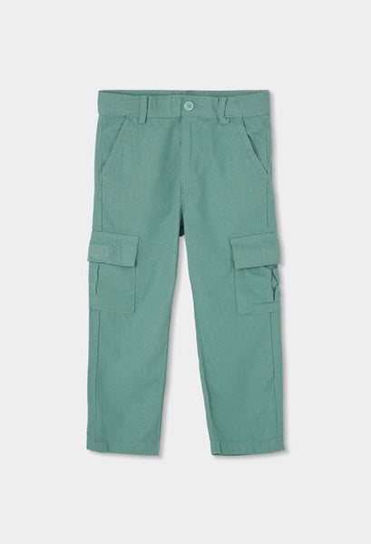 PANTALÓN DE LINO DE NIÑO VERDE