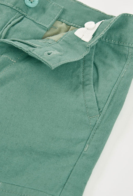 PANTALÓN DE LINO DE NIÑO VERDE