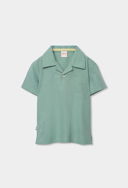 POLO DE LINO DE NIÑO VERDE