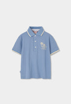 POLO PIQUÉ DE NIÑO AZUL