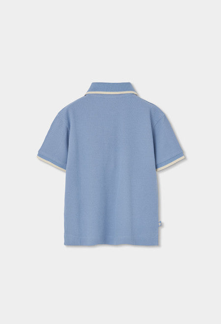 POLO PIQUÉ DE NIÑO AZUL