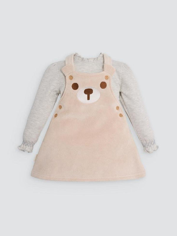 CONJUNTO DE BEBÉ CON PETO DE OSITO