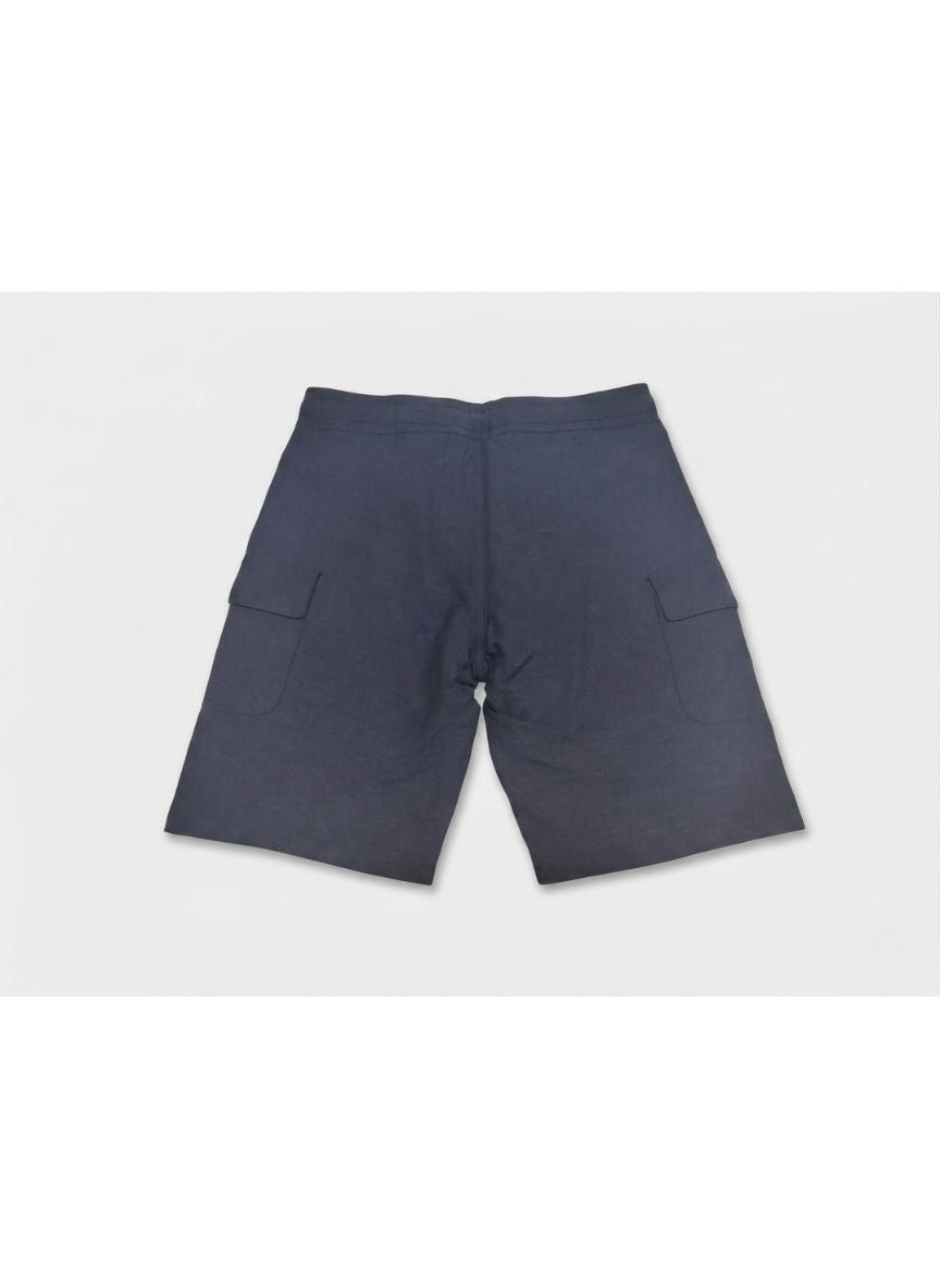 PANTALÓN CORTO AZUL MARINO NIÑO CON CORDONES BLANCOS