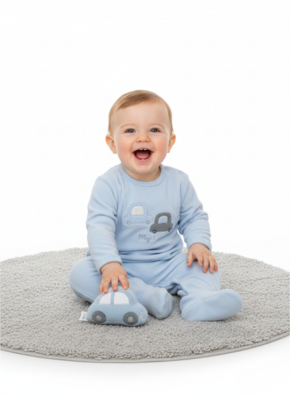 PELELE DE FELPA AZUL DE COCHES