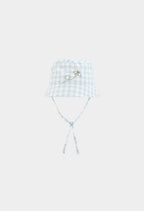 GORRO DE PLAYA CON CUADROS VICHY