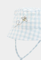 GORRO DE PLAYA CON CUADROS VICHY