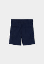 BERMUDAS DE LINO AZUL MARINO