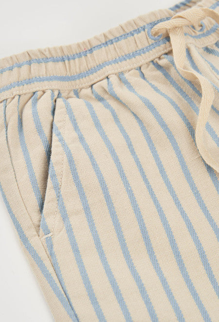 BERMUDAS DE LINO BICOLOR A RAYAS