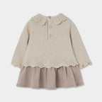 VESTIDO TRICOTOSA COMBINADO PARA BEBÉ