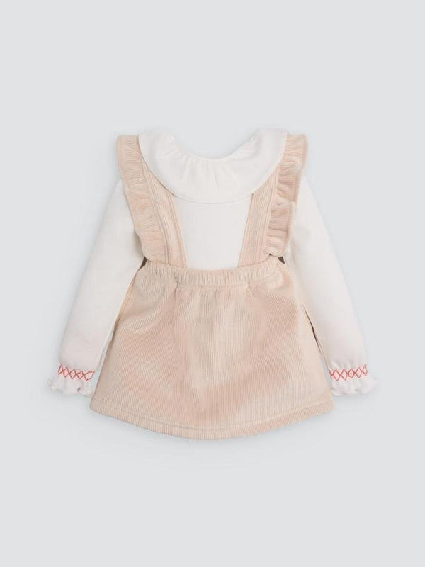 CONJUNTO DE BEBÉ DE MANGA LARGA BEIGE
