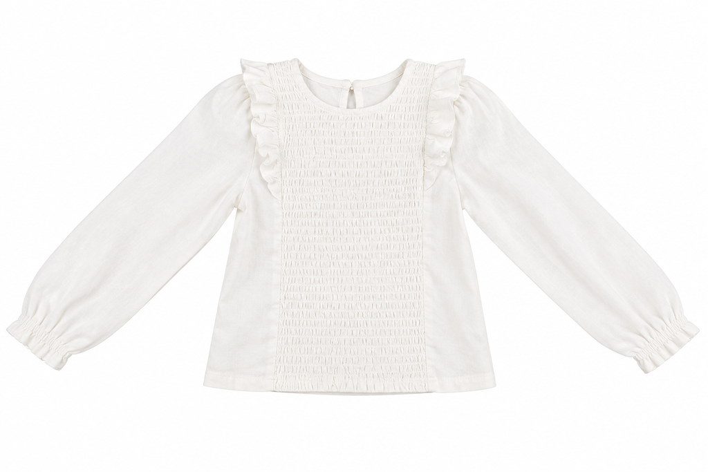 CAMISETA FRUNCIDA BLANCA ELEO
