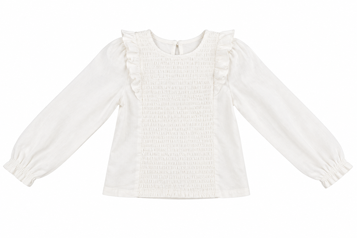 CAMISETA FRUNCIDA BLANCA ELEO