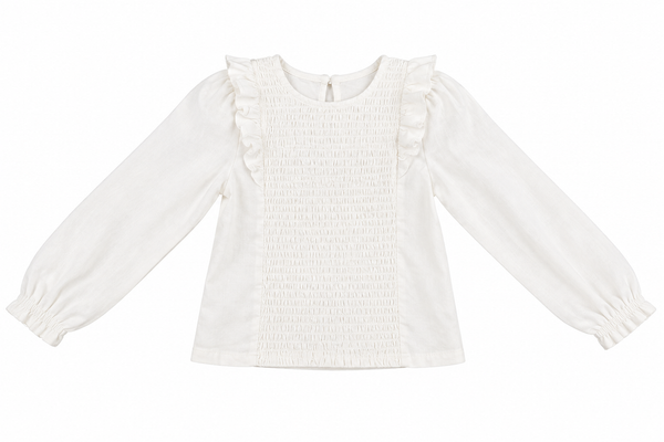 CAMISETA FRUNCIDA BLANCA ELEO