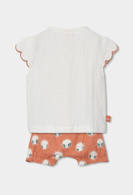 CONJUNTO BLANCO DE PUNTO CON BOTONES