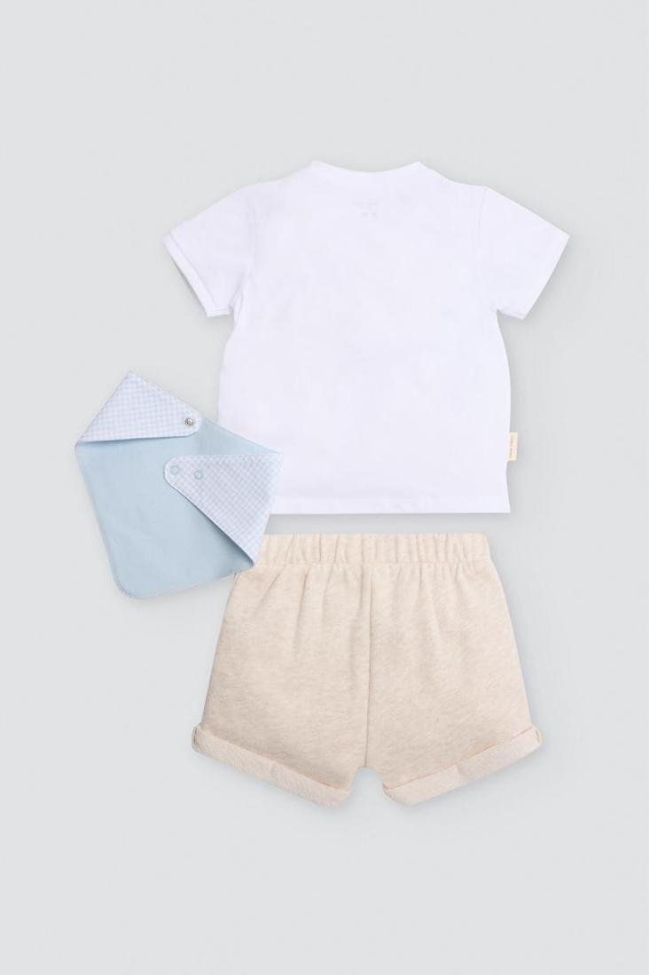 CONJUNTO DE BEBÉ BLANCO DE 3 PIEZAS
