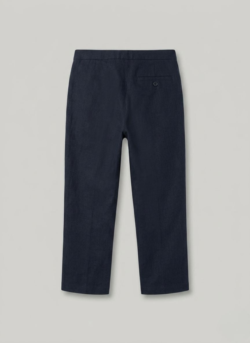 PANTALÓN CORTO AZUL MARINO NIÑO CON CORDONES AZULES