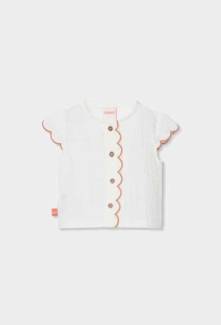CONJUNTO BLANCO DE PUNTO CON BOTONES