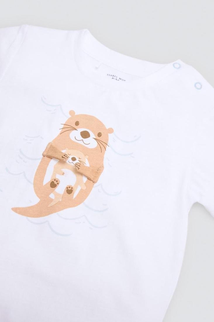 CONJUNTO DE BEBÉ BLANCO DE 3 PIEZAS