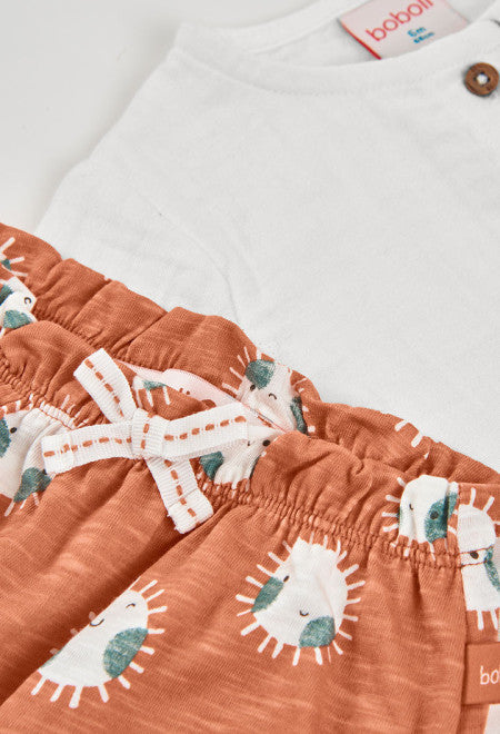 CONJUNTO BLANCO DE PUNTO CON BOTONES