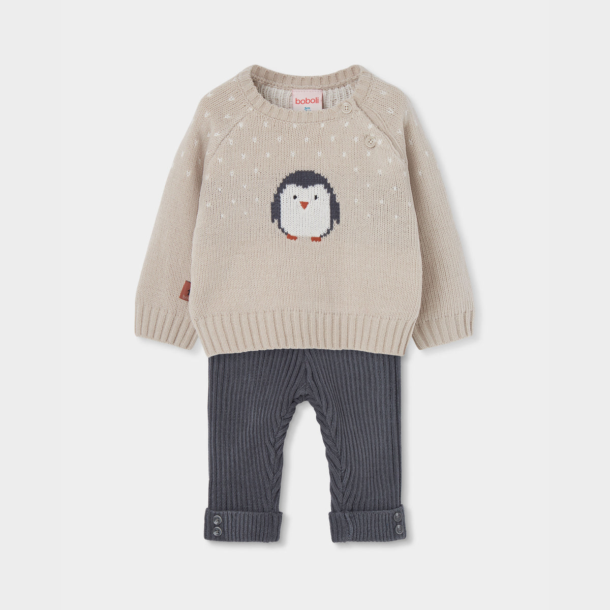 CONJUNTO DE BEBÉ TRICOTOSA PINGÜINO