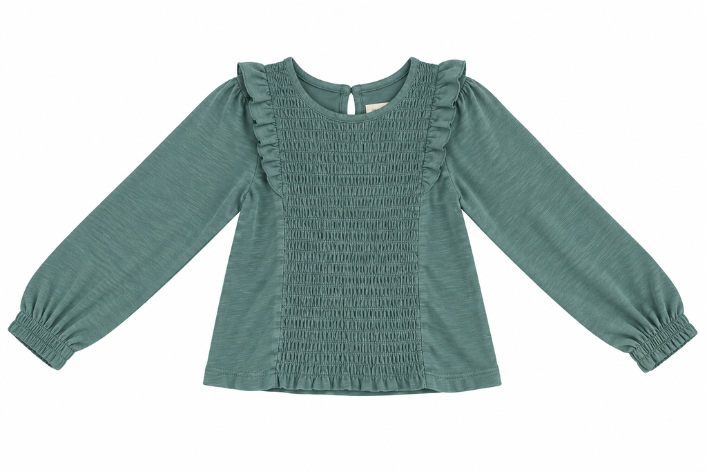 CAMISETA FRUNCIDA VERDE ELEO