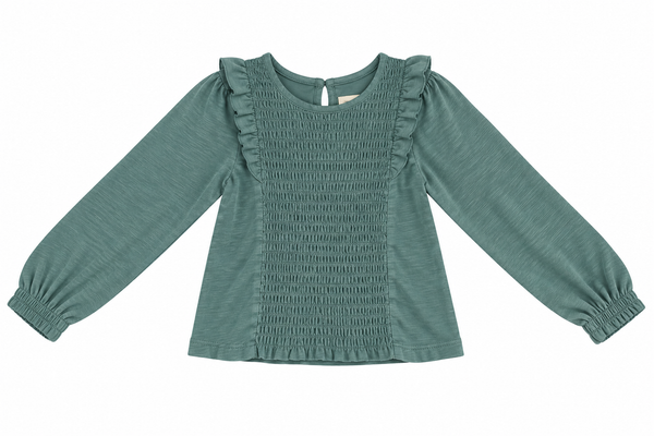 CAMISETA FRUNCIDA VERDE ELEO