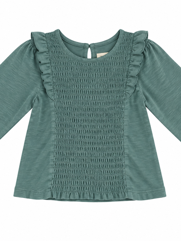 CAMISETA FRUNCIDA VERDE ELEO
