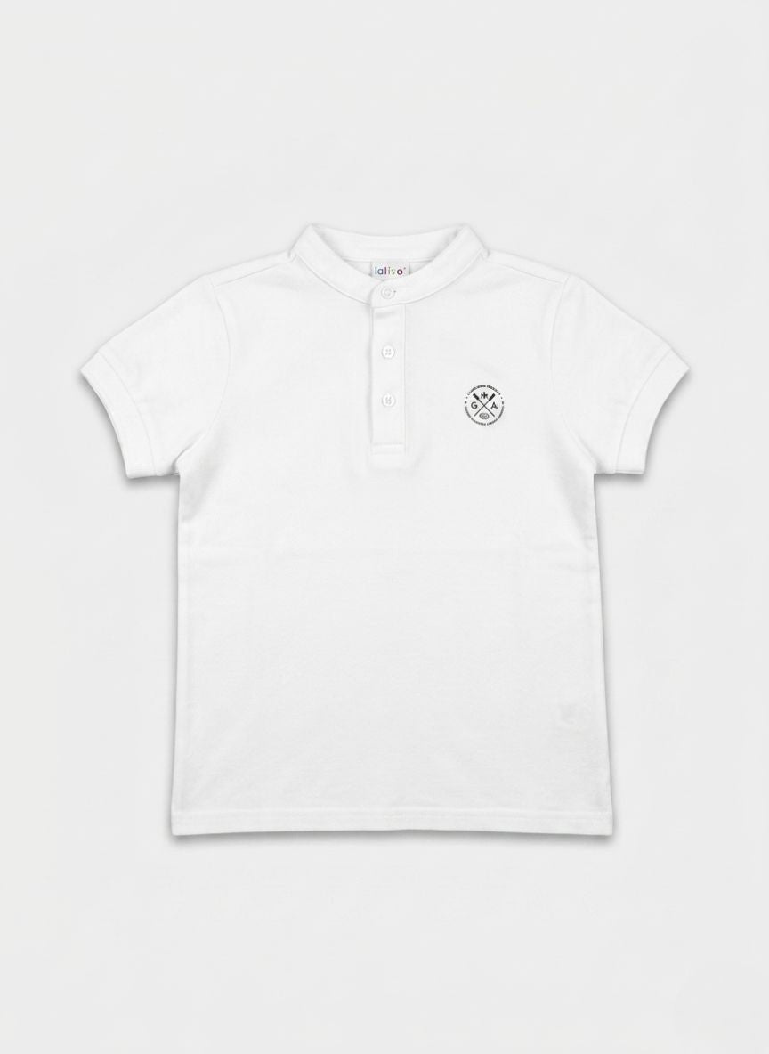 POLO MANGA CORTA NIÑO BLANCO