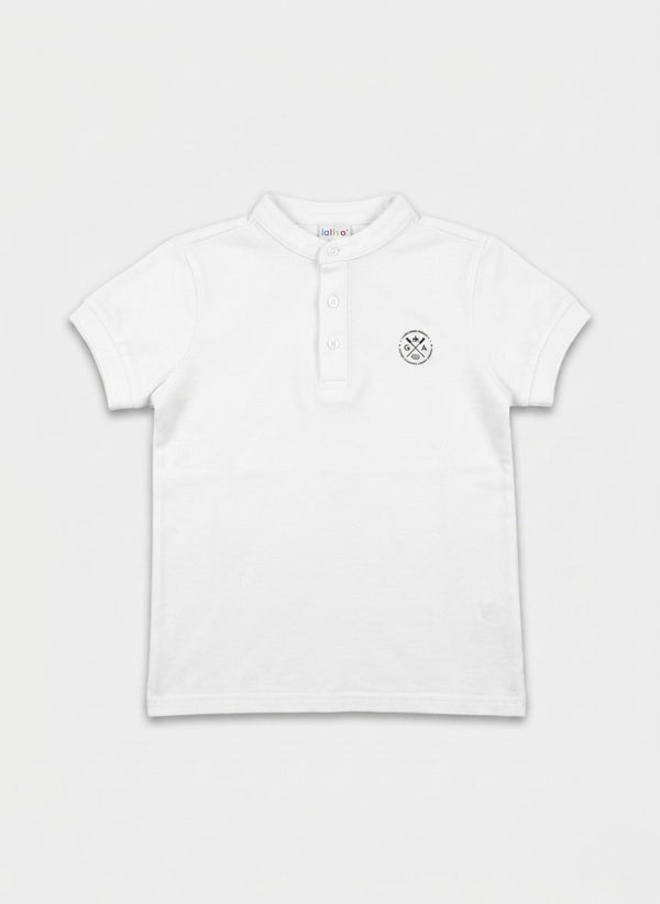 POLO MANGA CORTA NIÑO BLANCO