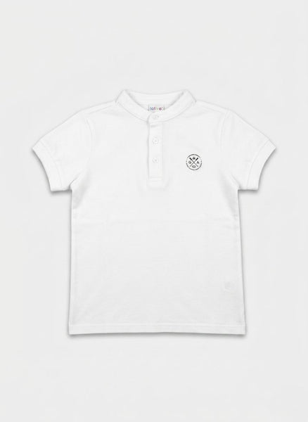 POLO MANGA CORTA NIÑO BLANCO