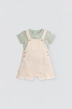 CONJUNTO DE BEBÉ CON PETO AMARILLO