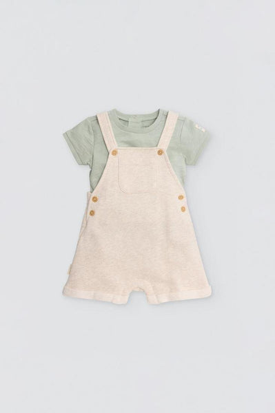 CONJUNTO DE BEBÉ CON PETO AMARILLO