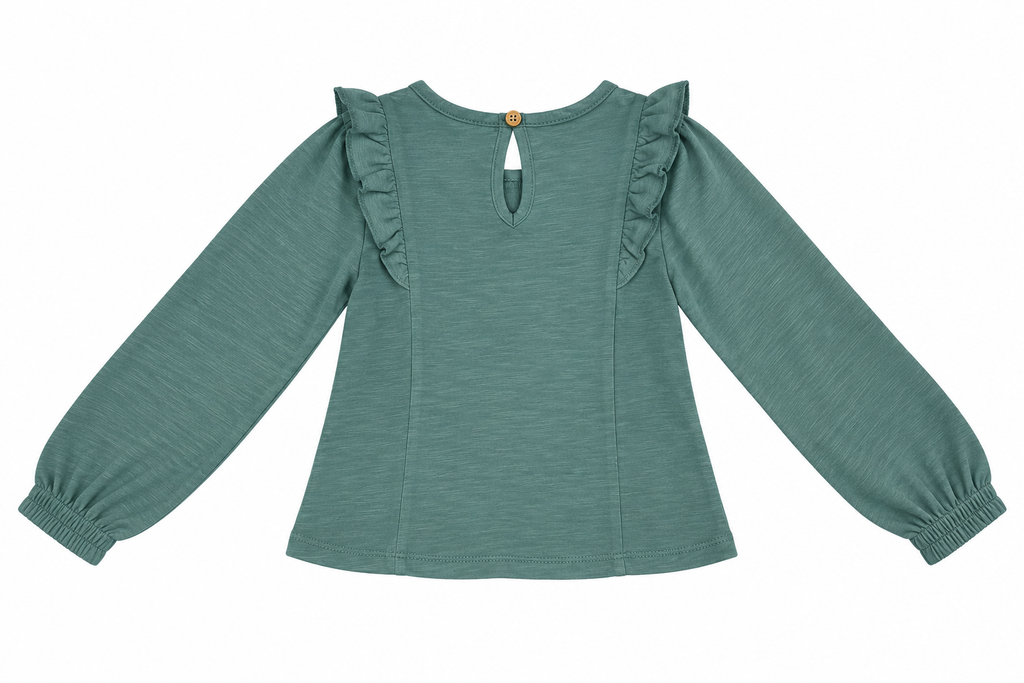CAMISETA FRUNCIDA VERDE ELEO