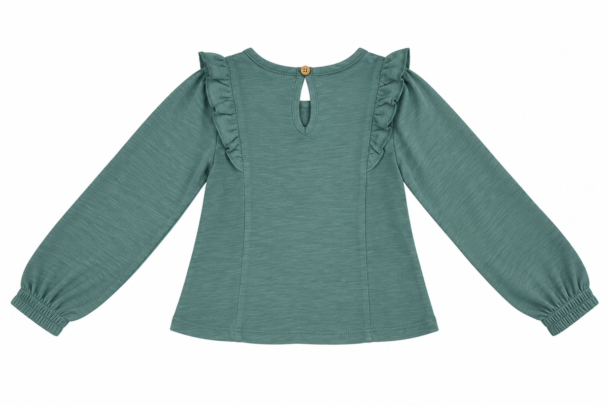 CAMISETA FRUNCIDA VERDE ELEO