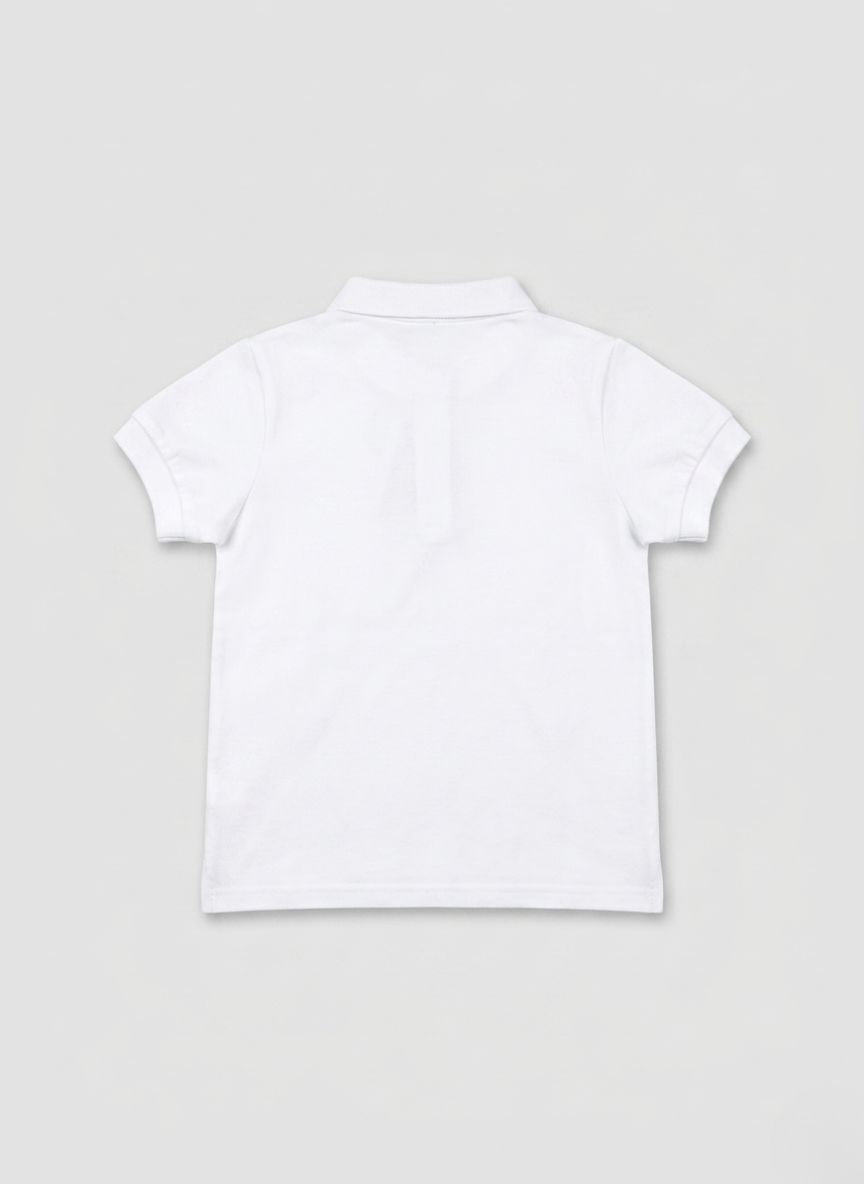 POLO MANGA CORTA NIÑO BLANCO