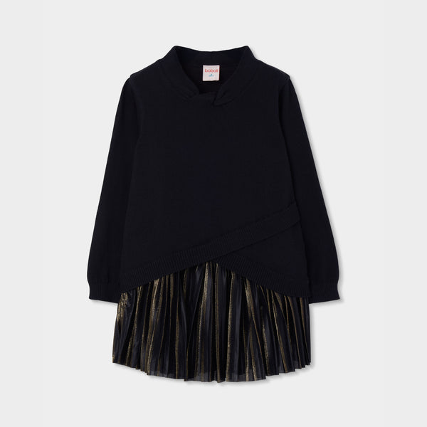 VESTIDO COMBINADO NEGRO NIÑA