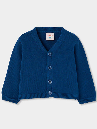 CHAQUETA TRICOTOSA AZUL PARA BEBÉ