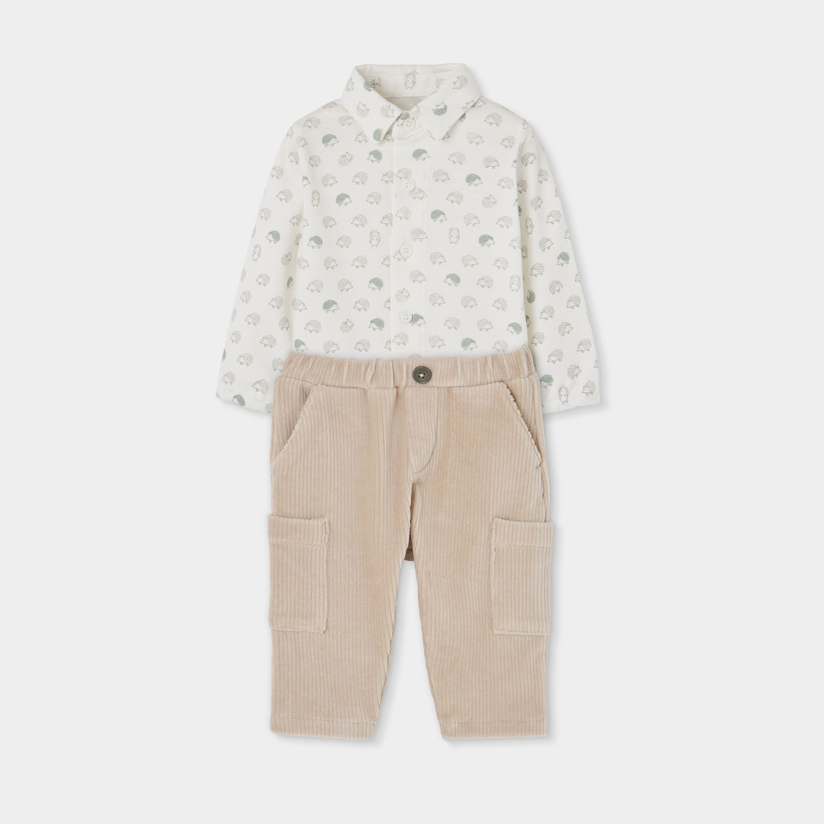 CONJUNTO CON CAMISA COMBINADO PARA BEBÉ