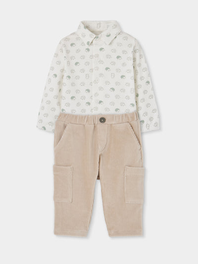 CONJUNTO CON CAMISA COMBINADO PARA BEBÉ