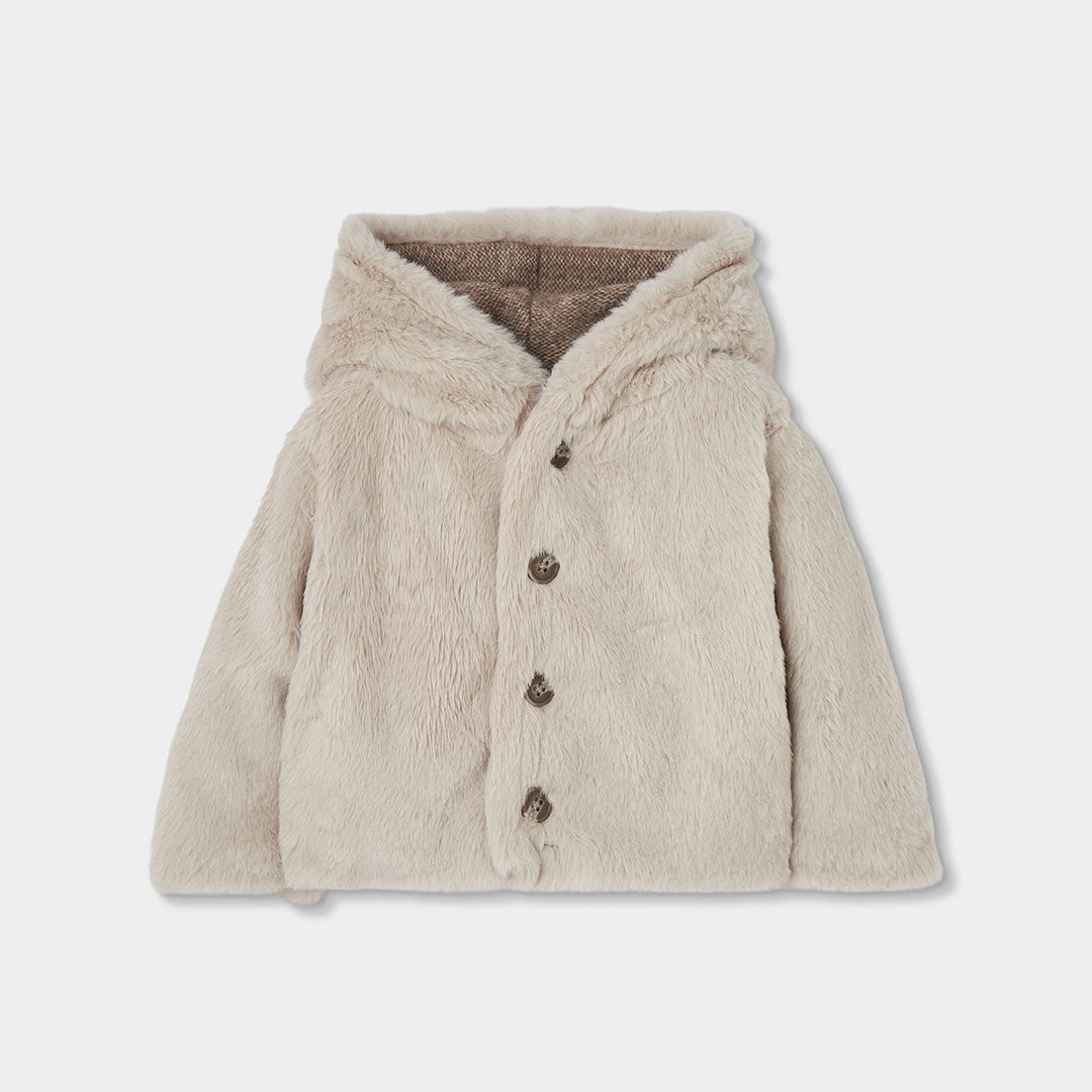 CHAQUETA TRICOTOSA REVERSIBLE PARA BEBÉ
